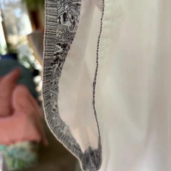 Robert Graham Classic Fit White Floral Pattern Short Slve M XL Button Shirt - Picture 7 of 8